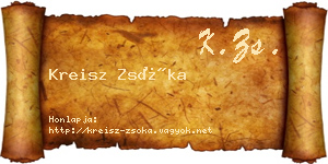 Kreisz Zsóka névjegykártya